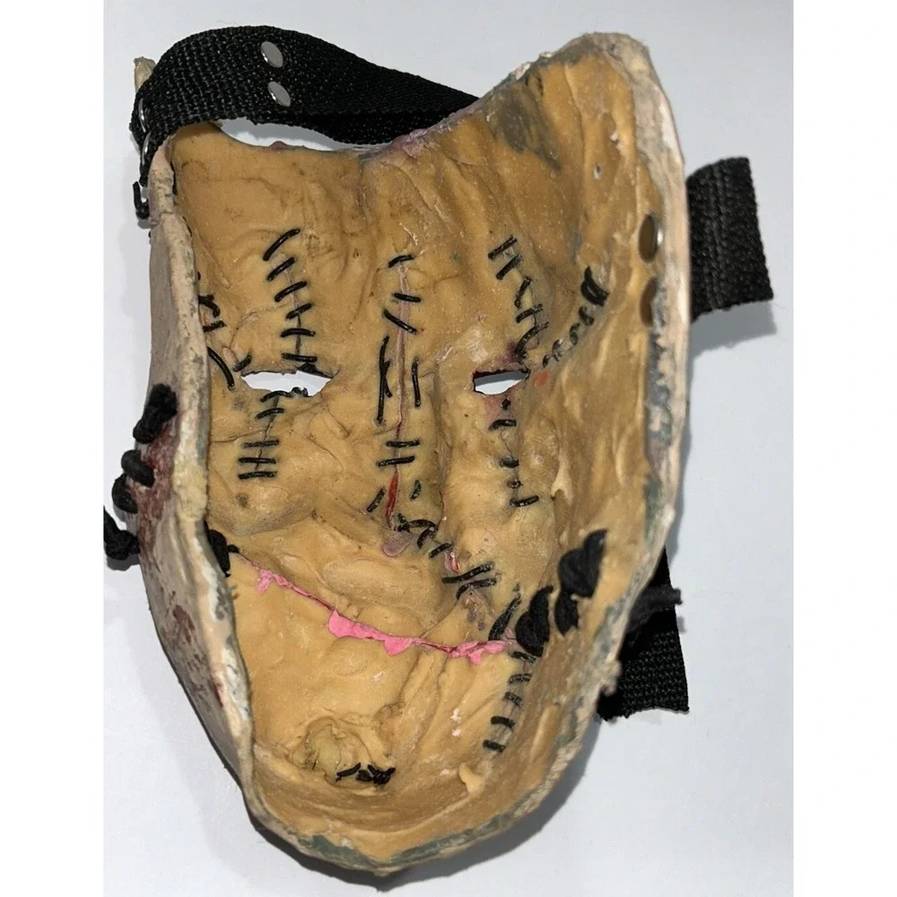 Mask Scarred Scary Bloody Zombie‎ Halloween Adult Face Stitches Vintage